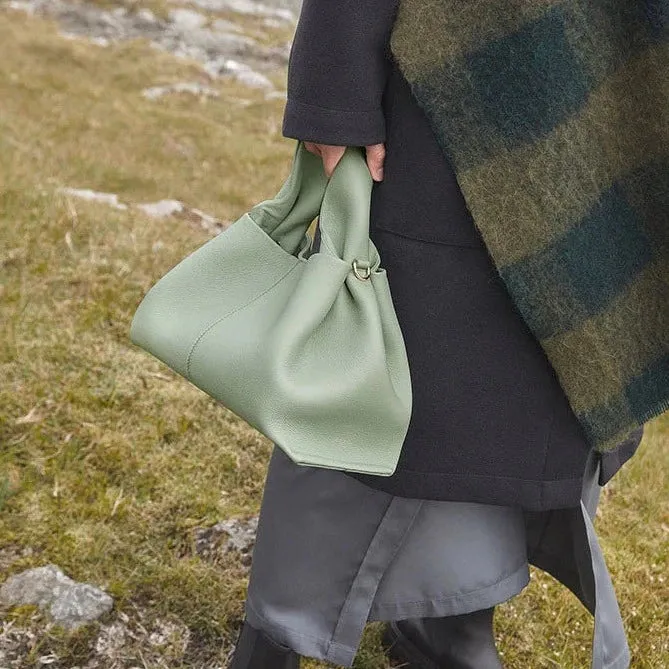 VINTAGE große Handtasche aus veganem Leder / Umhängetasche