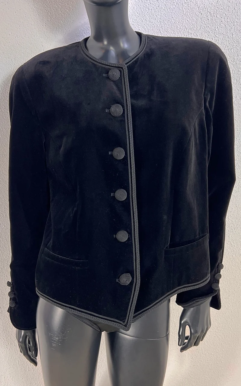Vintage Antoinette Black Velvet Jacket