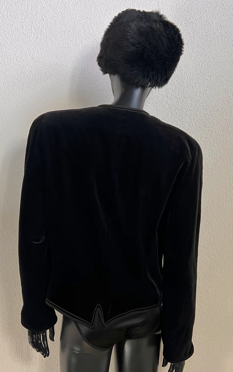 Vintage Antoinette Black Velvet Jacket