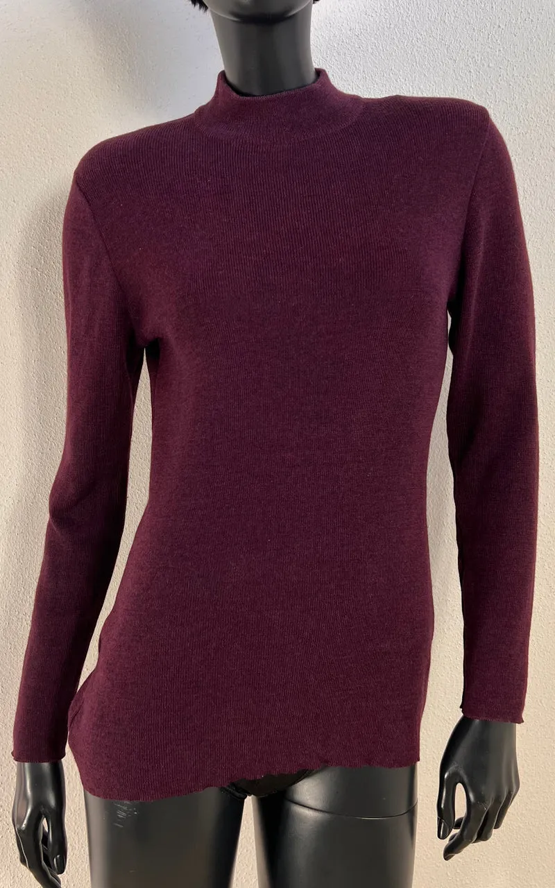 Vintage Yves Saint Laurent Rive Gauche Wool Sweater – Dark Plum Mélange