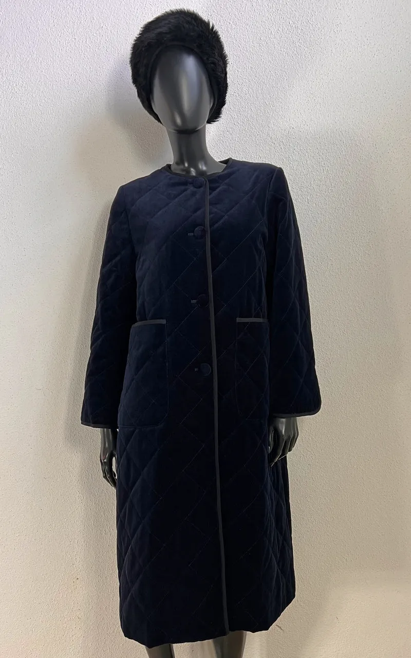 MM6 Maison Martin Margiela Line 6 Quilted Velvet Coat