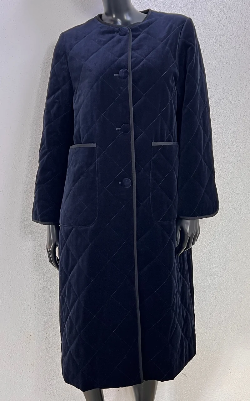 MM6 Maison Martin Margiela Line 6 Quilted Velvet Coat