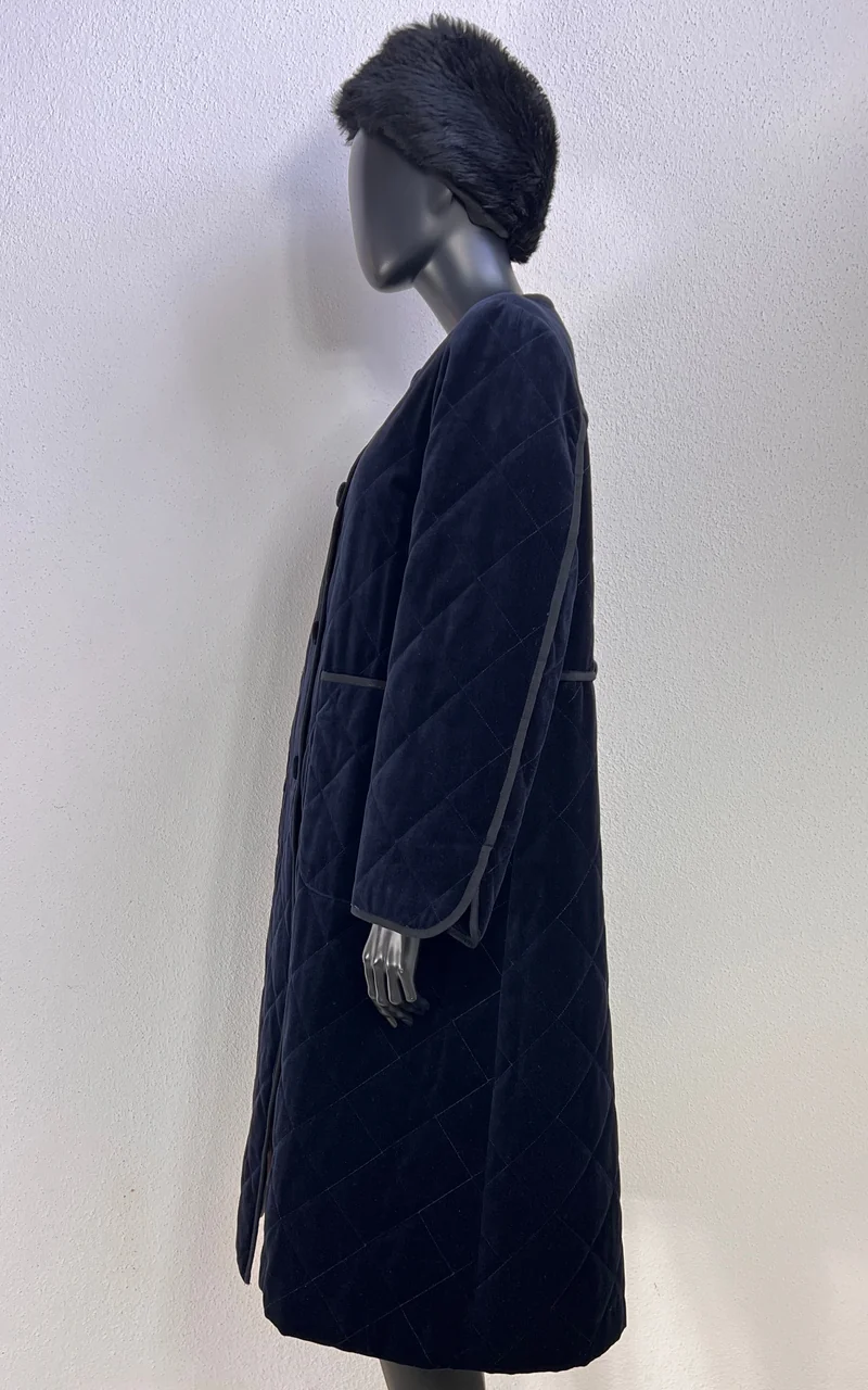 MM6 Maison Martin Margiela Line 6 Quilted Velvet Coat