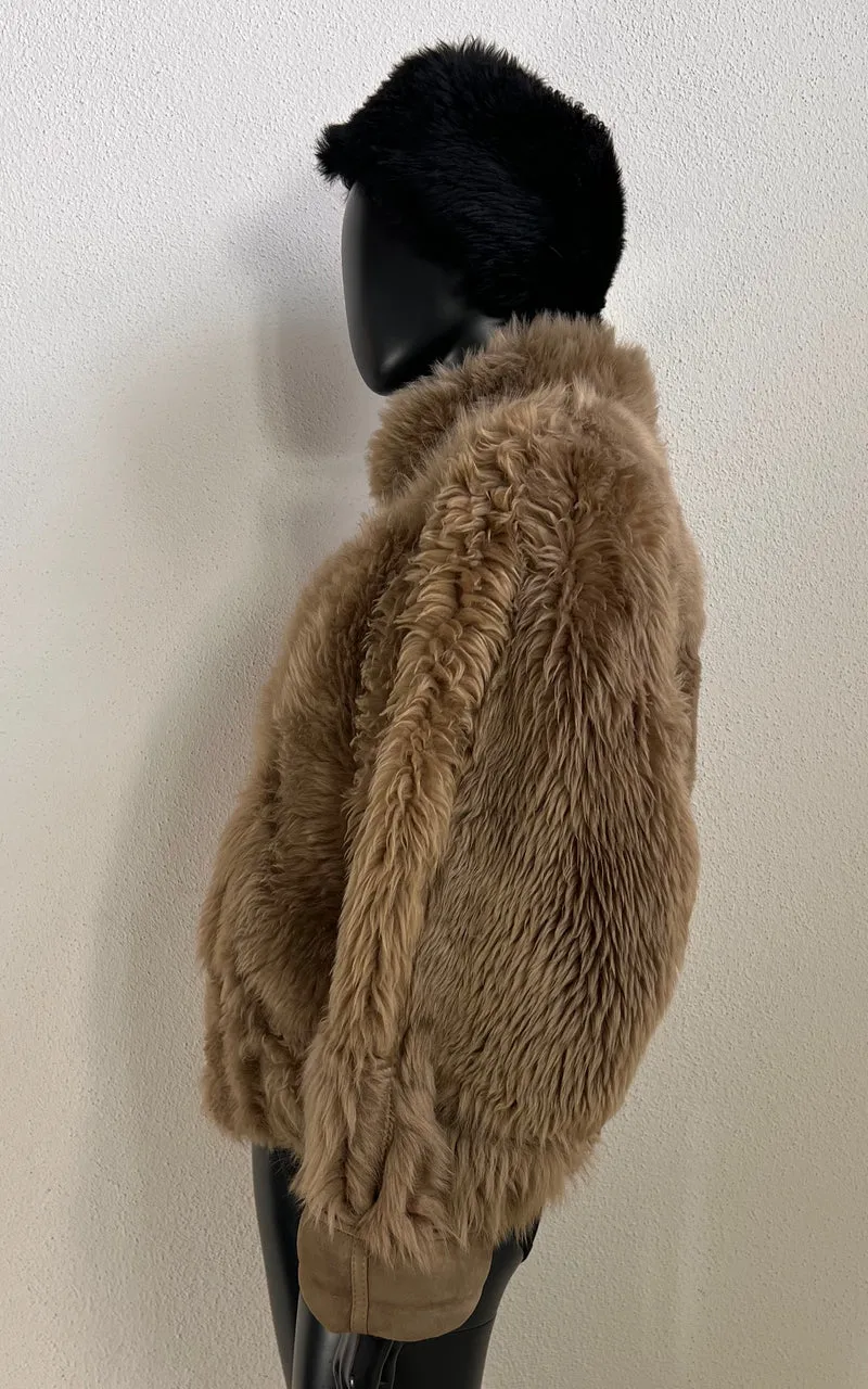 Reworked Curly Lamb Shearling Jacket