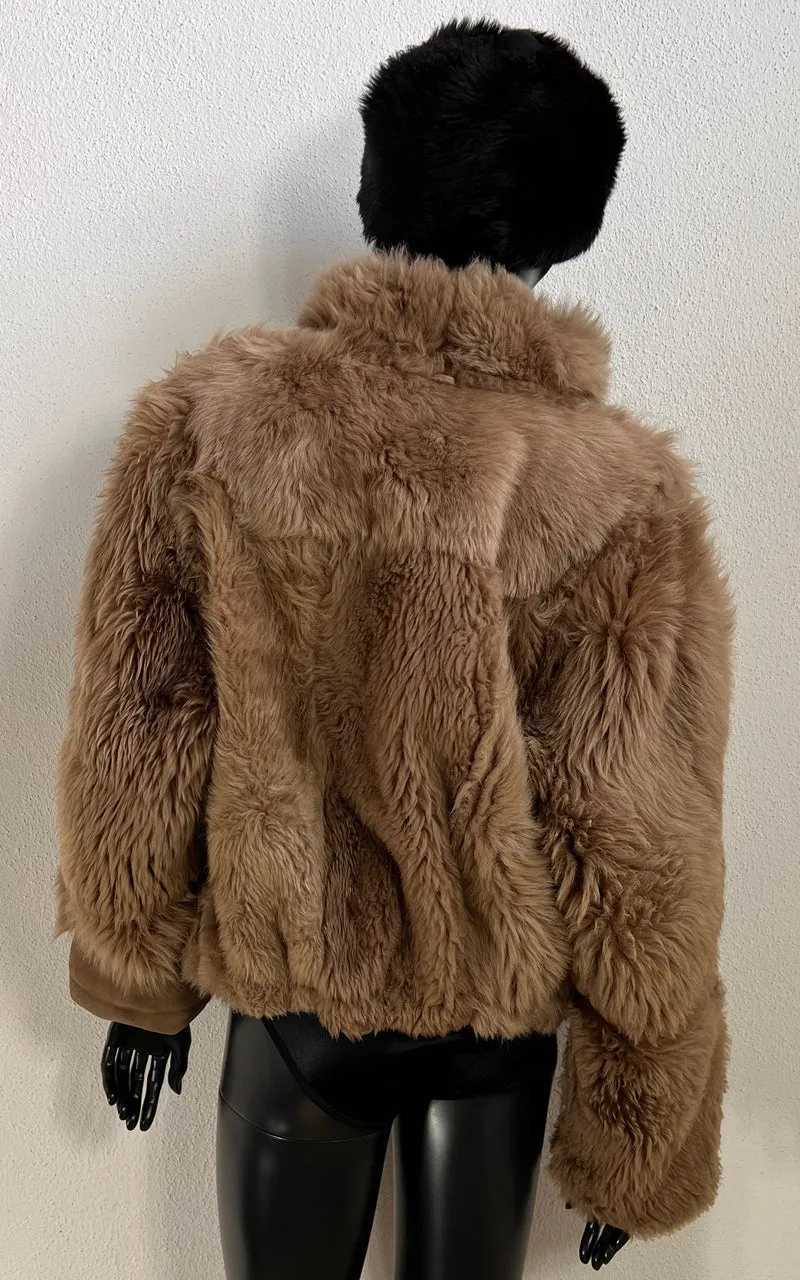 Reworked Curly Lamb Shearling Jacket