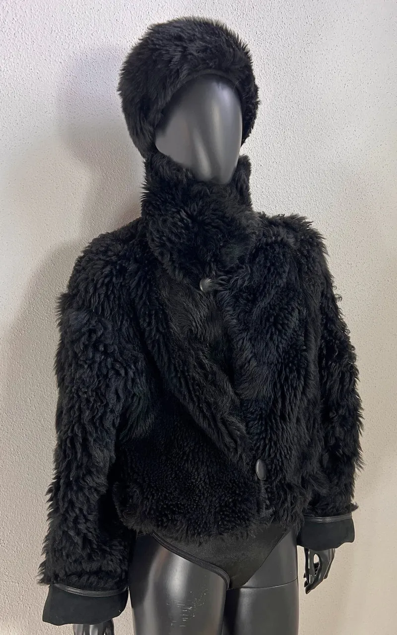 Reworked Curly Lamb Shearling Jacket