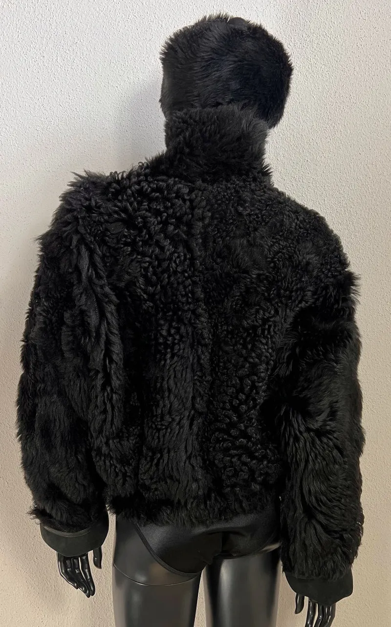 Reworked Curly Lamb Shearling Jacket