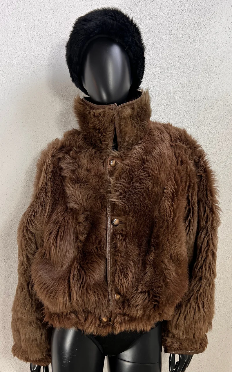 Reworked Curly Lamb Shearling Jacket