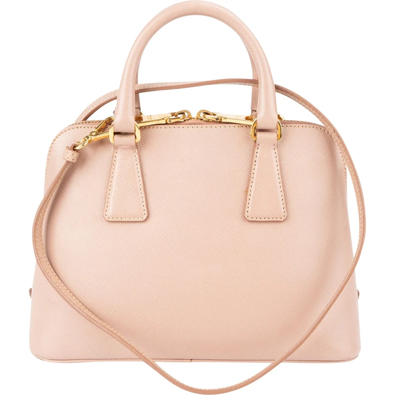 Prada Pink Saffiano Leather Small Promenade Handbag