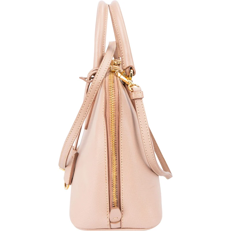 Prada Pink Saffiano Leather Small Promenade Handbag