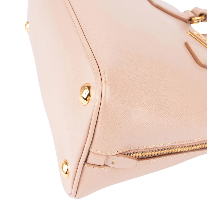 Prada Pink Saffiano Leather Small Promenade Handbag