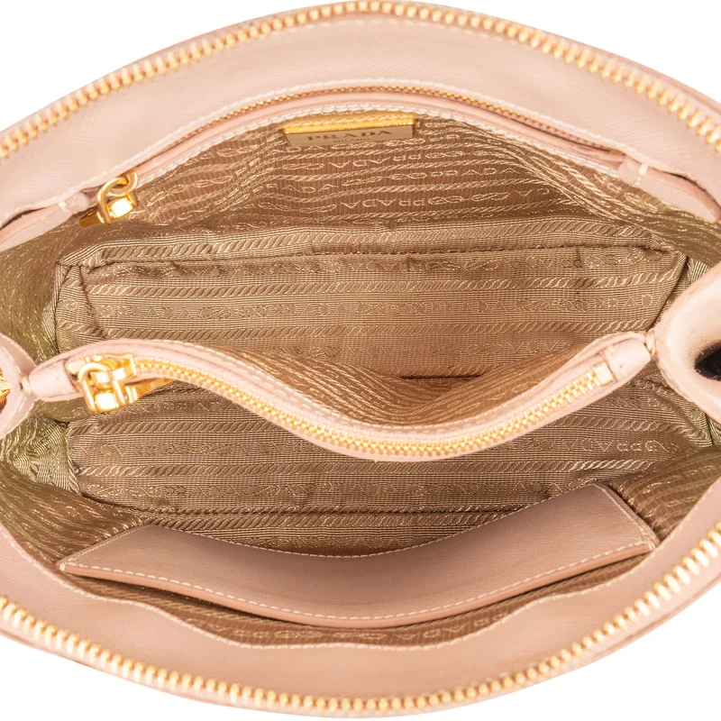 Prada Pink Saffiano Leather Small Promenade Handbag