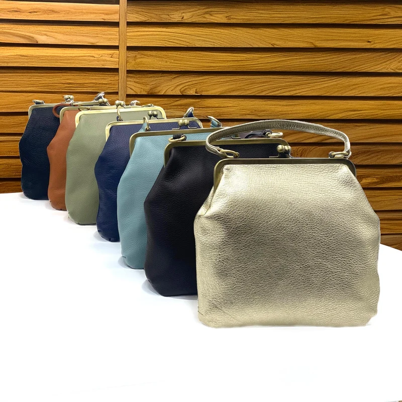 Rosa Retro Handtasche Damen Umhängetasche Leder – Zoe Schulter- und Henkeltasche mit Schnappverschluss