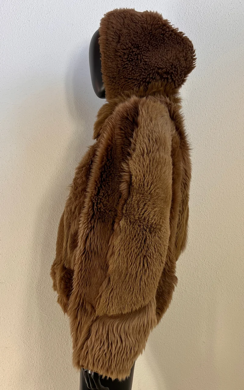 Reworked Curly Lamb Shearling Jacket