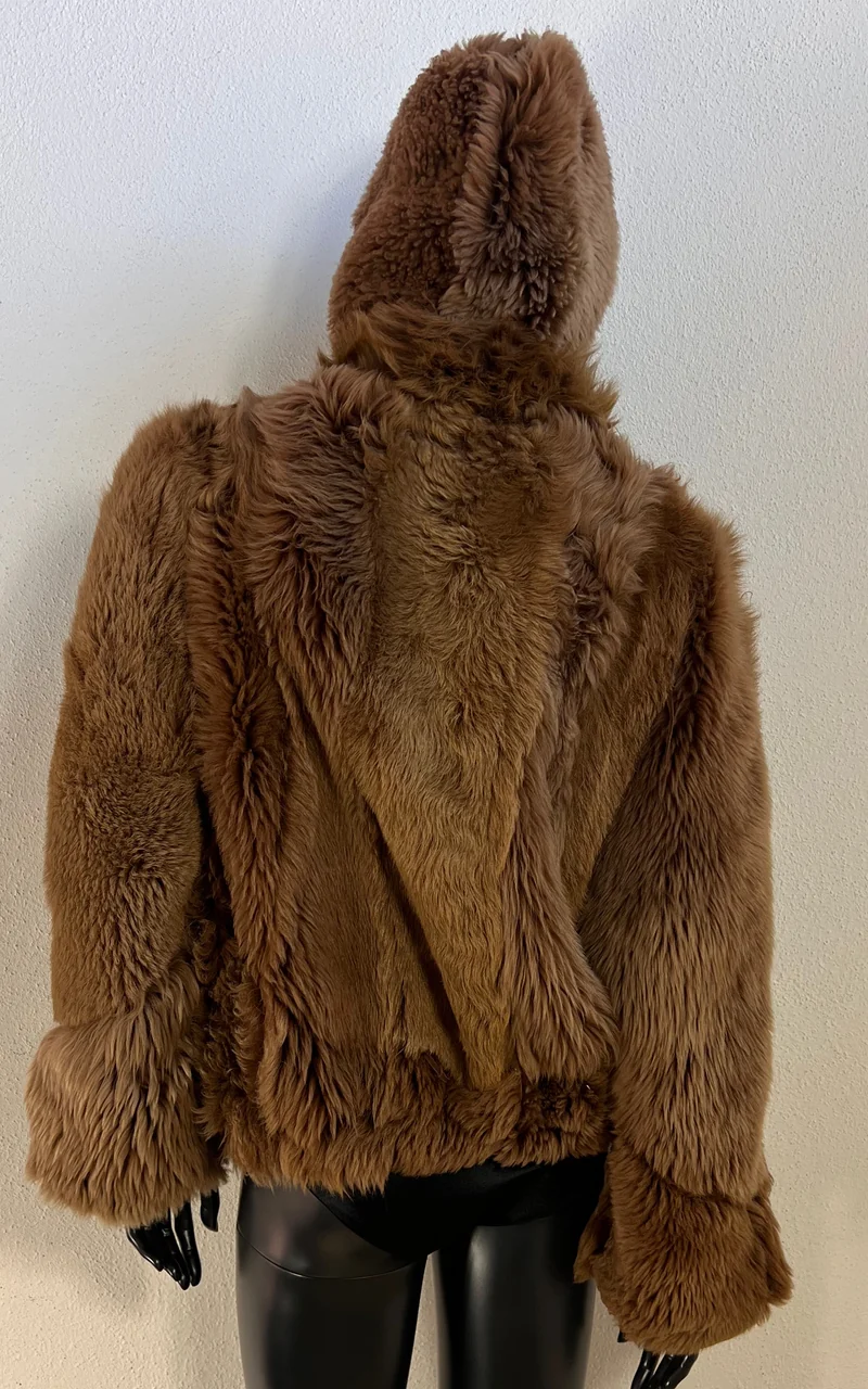 Reworked Curly Lamb Shearling Jacket