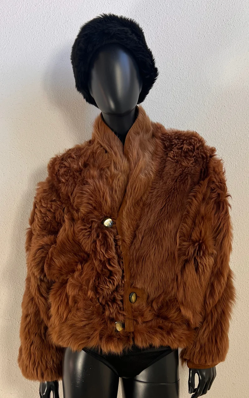Reworked Curly Lamb Shearling Jacket