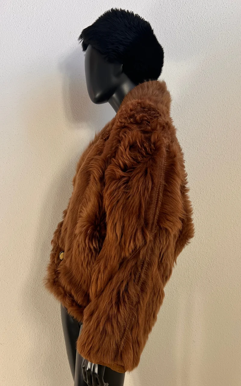 Reworked Curly Lamb Shearling Jacket