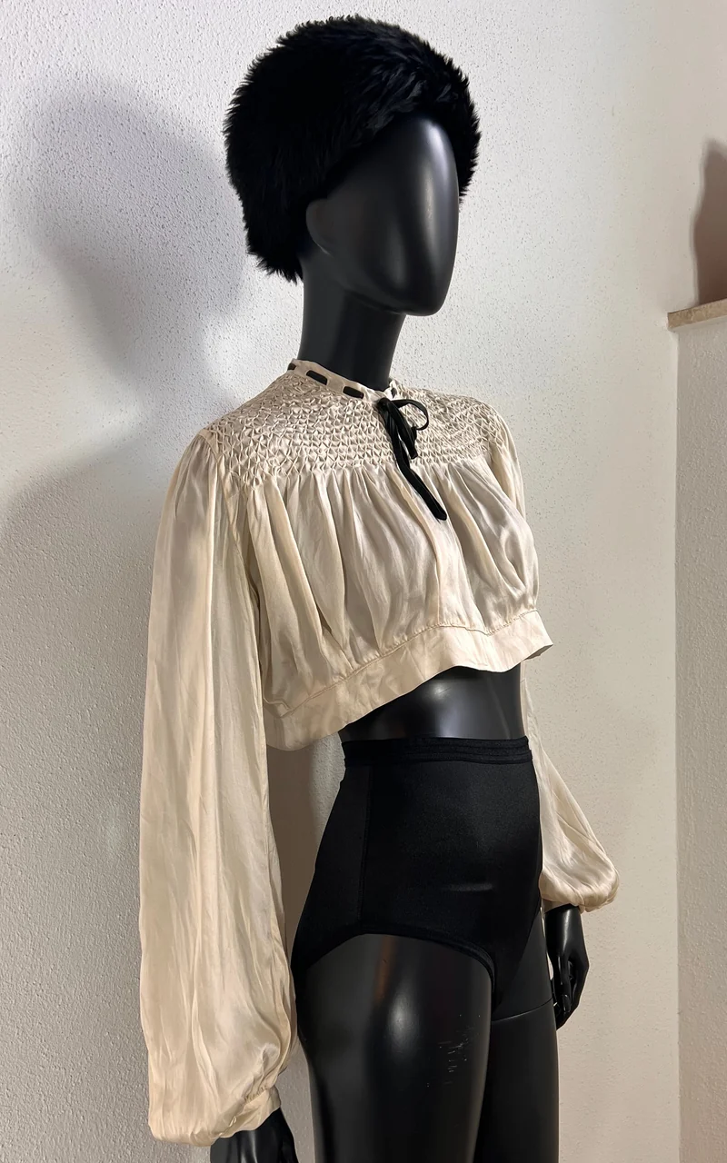 Vintage Reworked Early 20th Century Silk Blouse