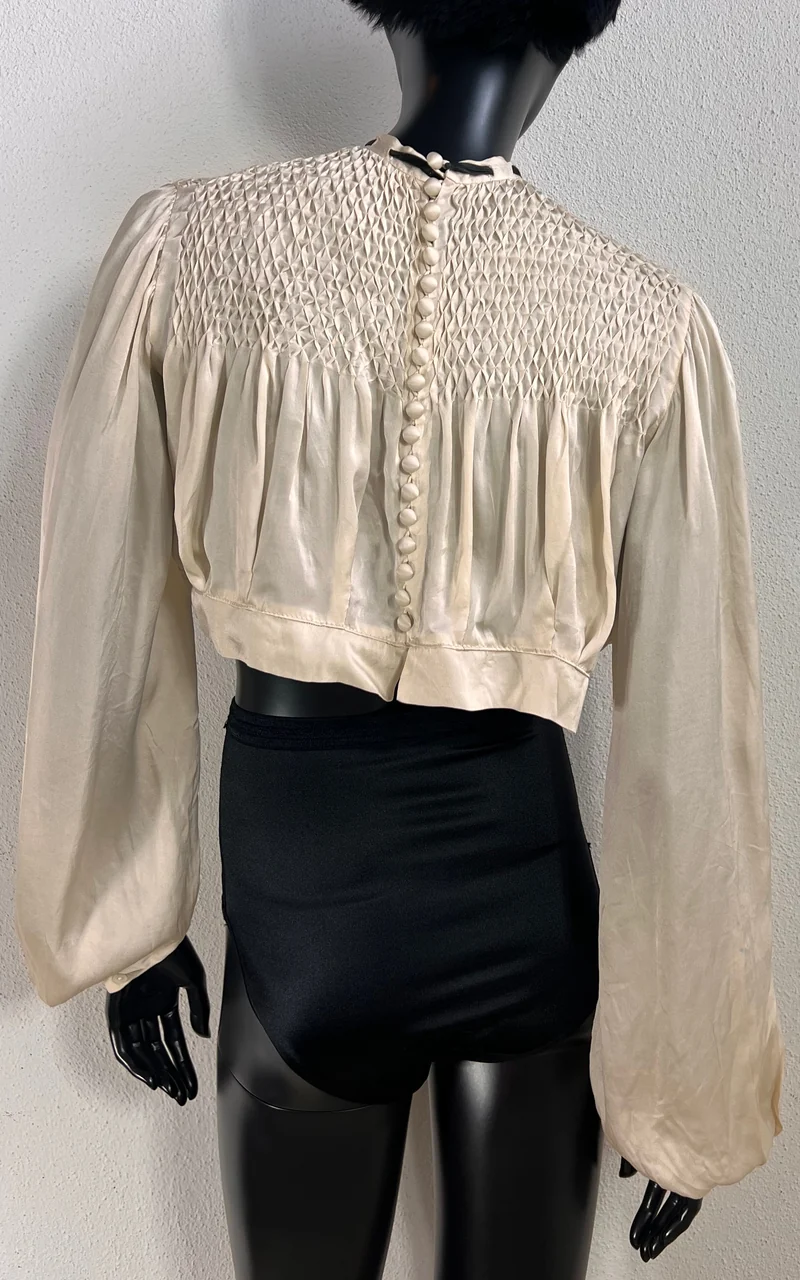 Vintage Reworked Early 20th Century Silk Blouse