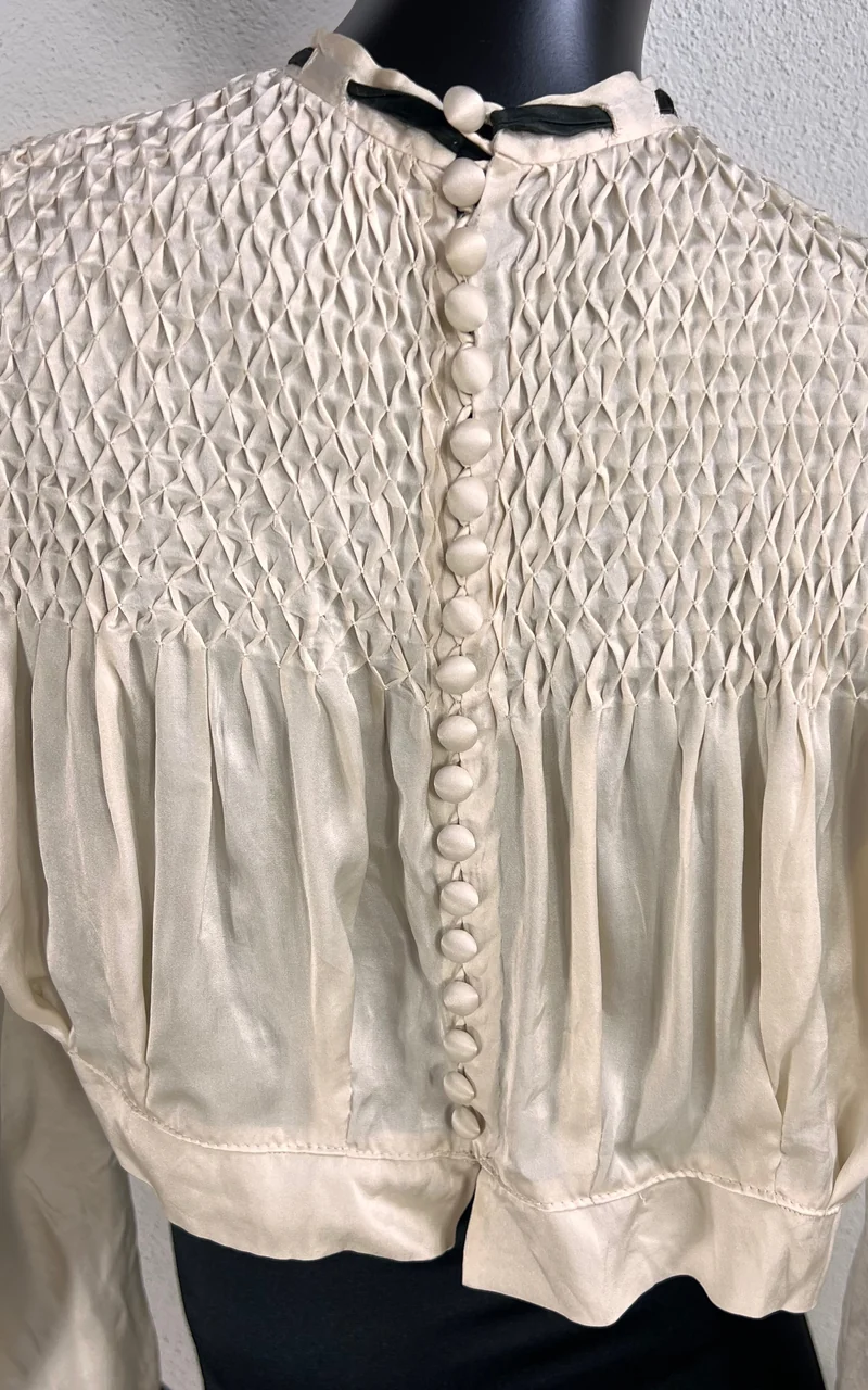 Vintage Reworked Early 20th Century Silk Blouse