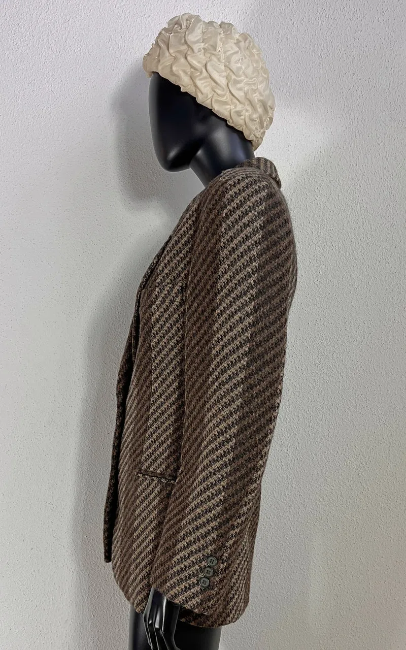 Vintage Giorgio Armani Wool and Alpaca Blend Striped Blazer