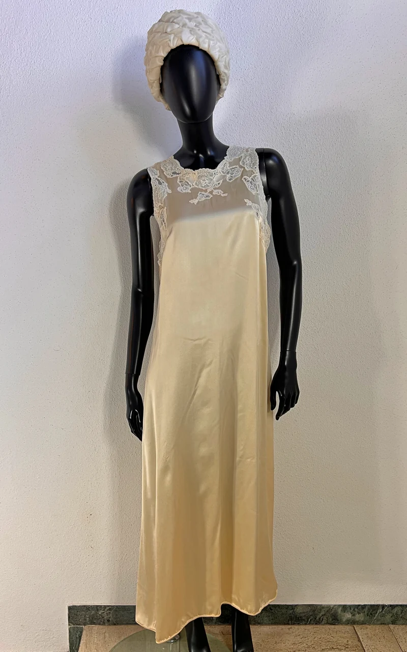 La Perla Ivory Silk Lace Maxi Dress