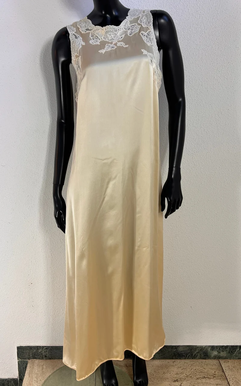 La Perla Ivory Silk Lace Maxi Dress