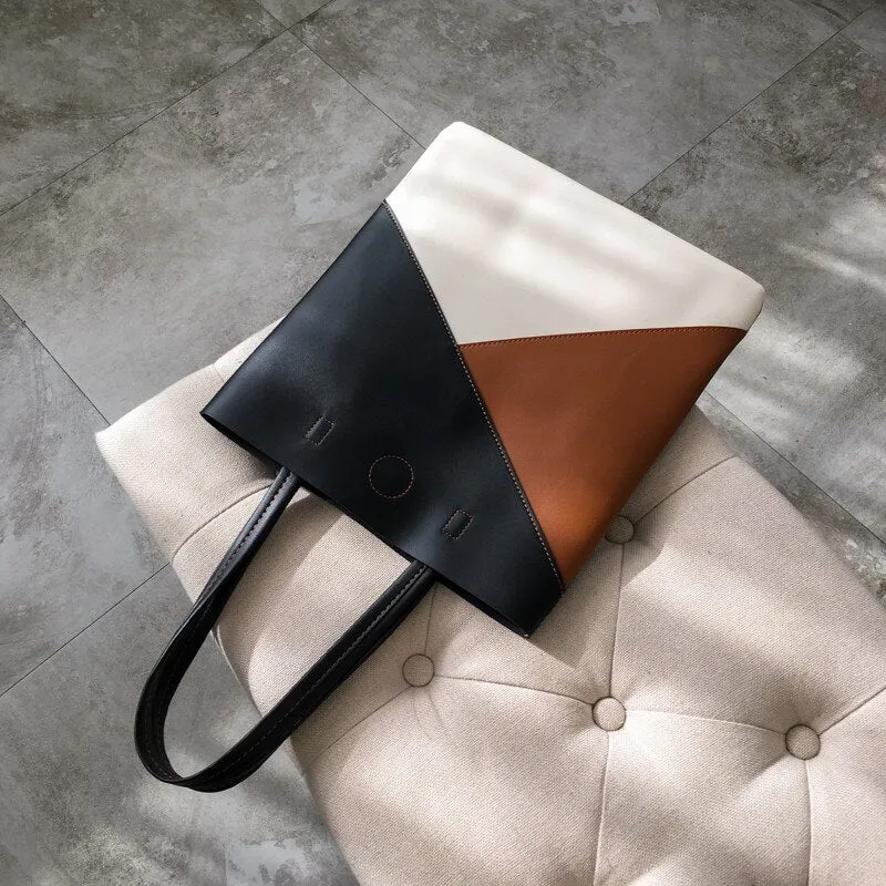 MODERN Vegane Schultertasche aus Leder
