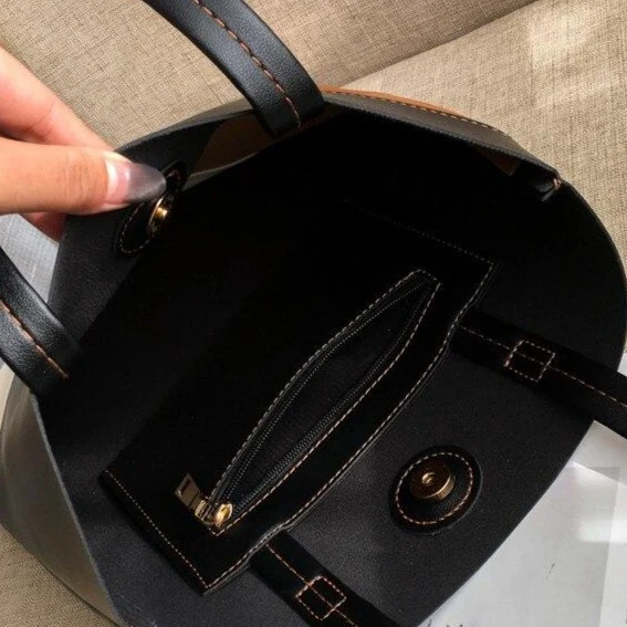 MODERN Vegane Schultertasche aus Leder