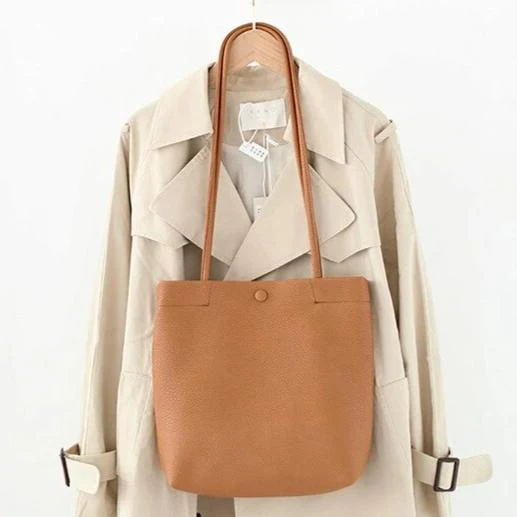 CEZIRA Vegan Leather Casual Bucket Einkaufstasche