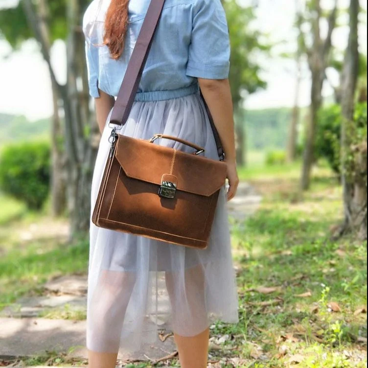 CLASSIC Vintage Aktentasche aus veganem Leder