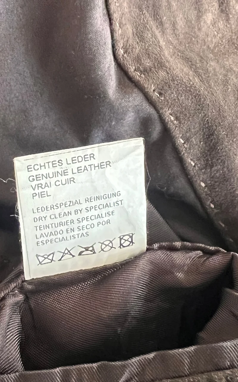 Vintage MENS HUGO BOSS Dark Brown Suede Leather Jacket