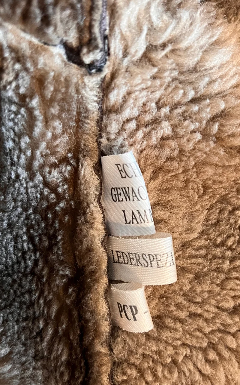 Vintage MENS Brown Shearling Jacket – Genuine Lambskin