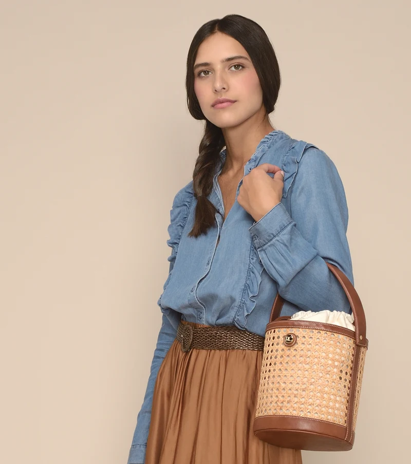 Sac seau Bali en paille