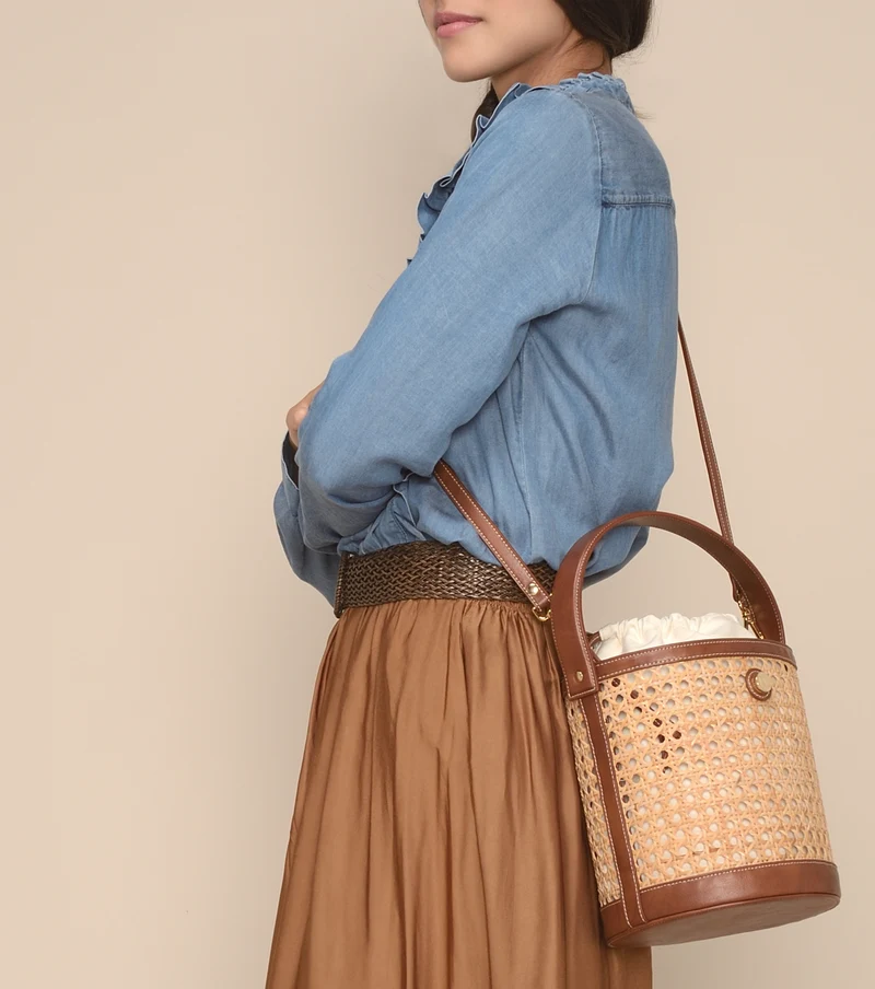 Sac seau Bali en paille