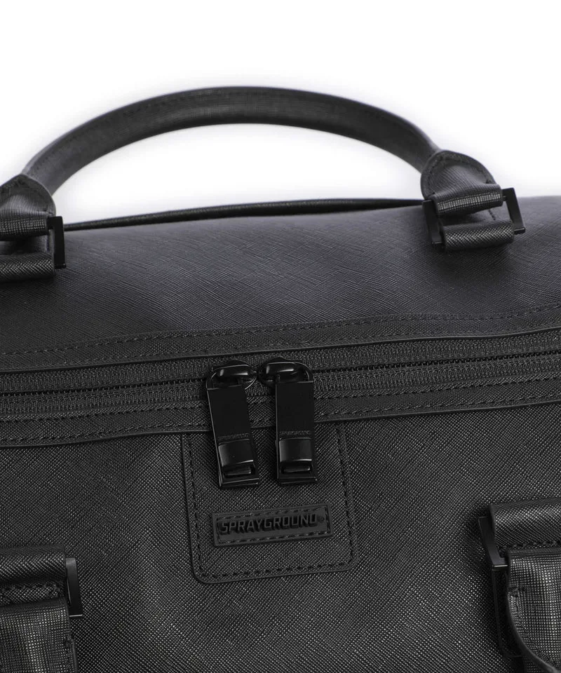 Sprayground Blacked Out Embossed Gold Tooth Weekender black