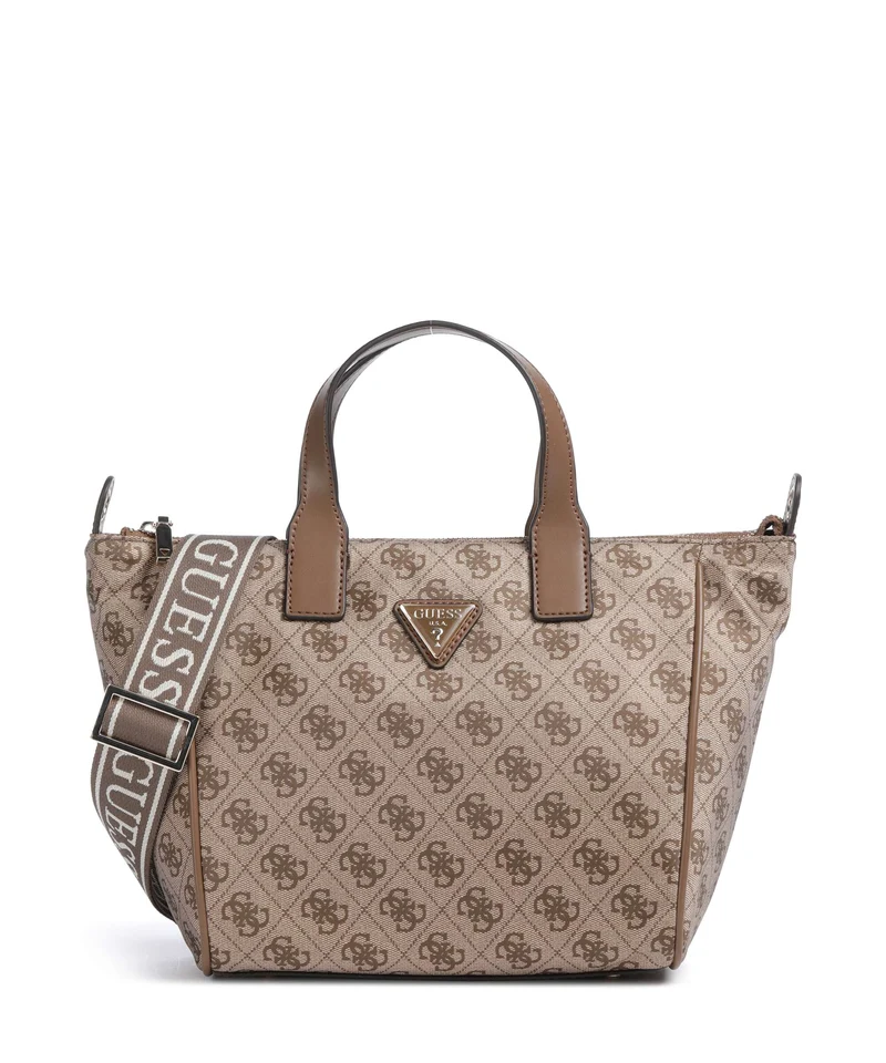 Guess Adrian Logo Small Handtasche latte logo