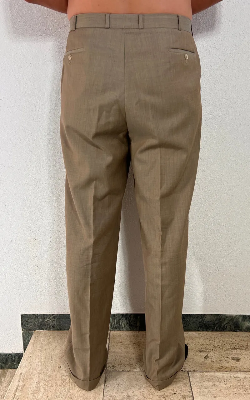 Vintage MENS Wool Pleated Trousers