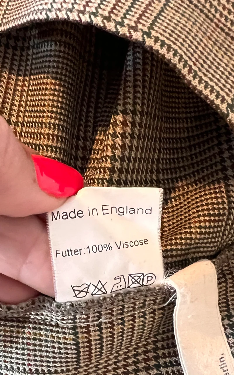 Vintage Wool & Cashmere Plaid Trousers