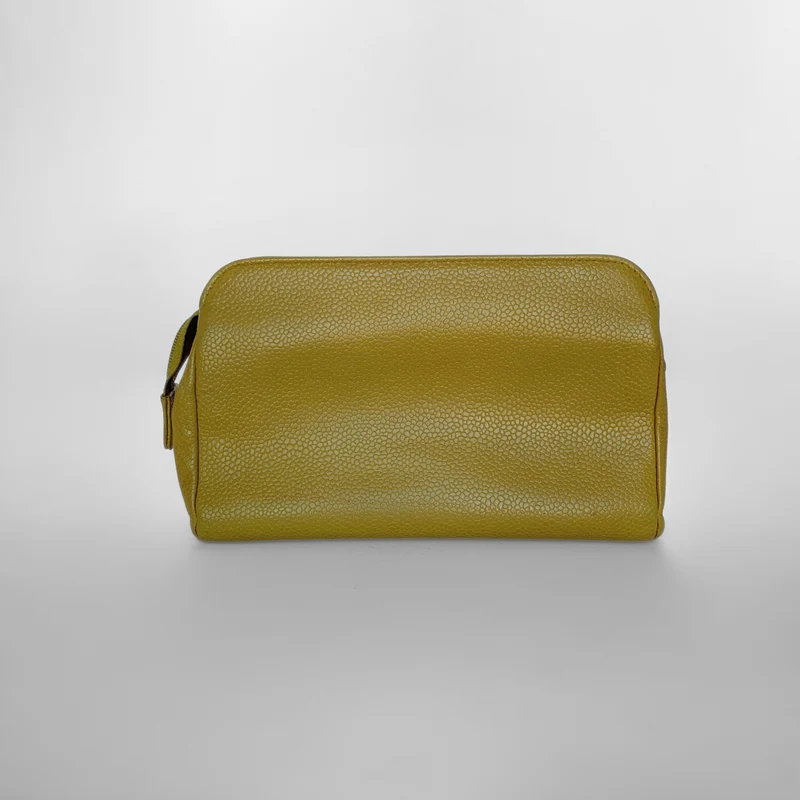 Chanel Kosmetiktasche Kaviarleder