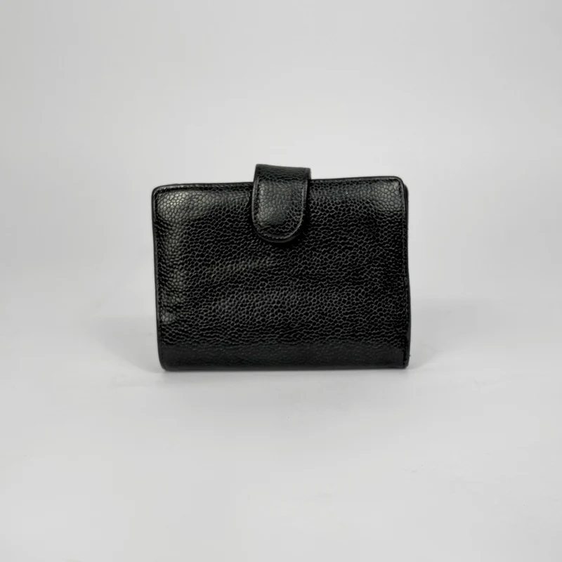 Chanel CC-Geldbörse Kleines Kaviarleder