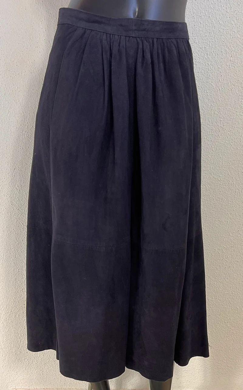 Vintage 70s Darkblue Suede Skirt