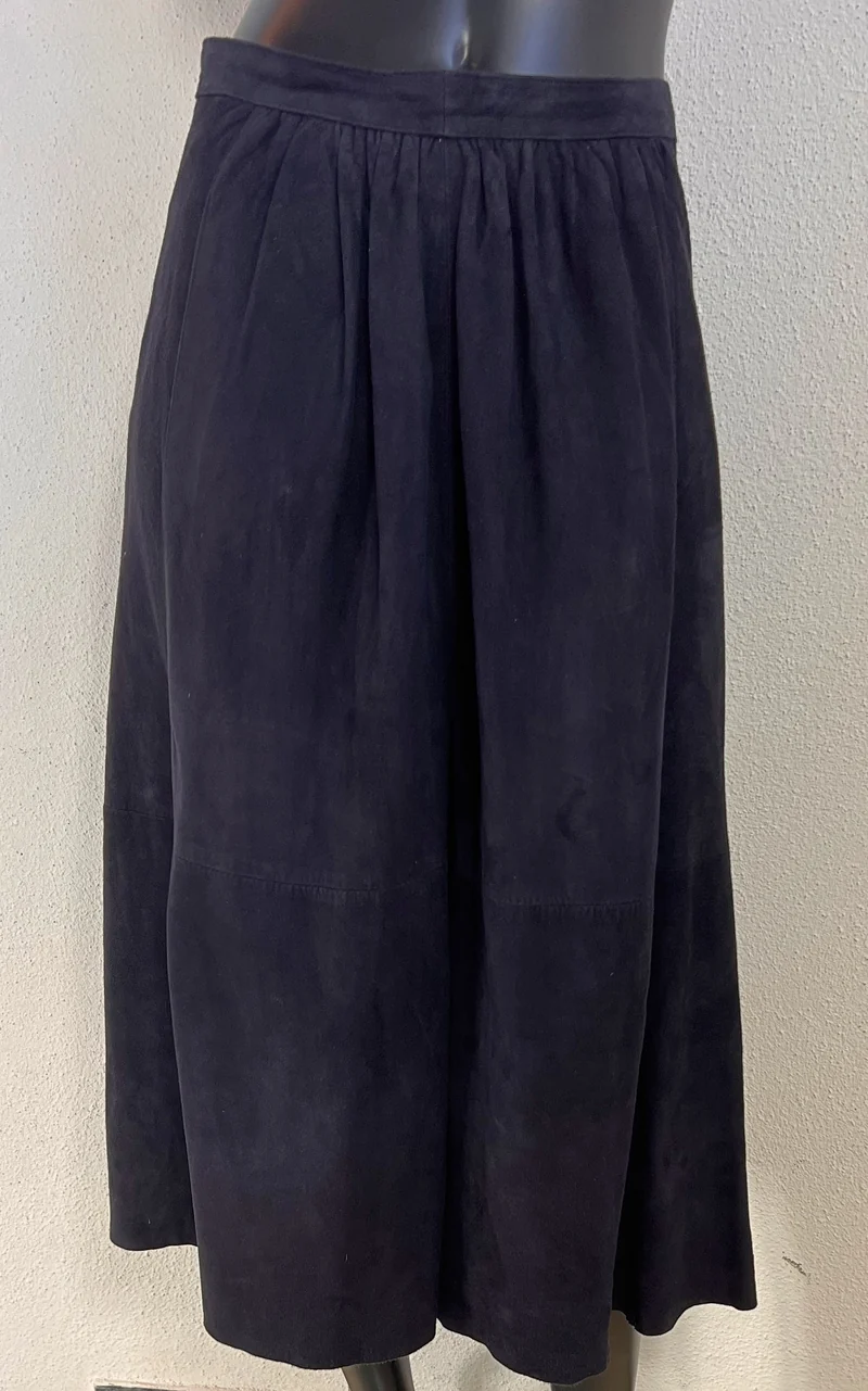 Vintage 70s Darkblue Suede Skirt