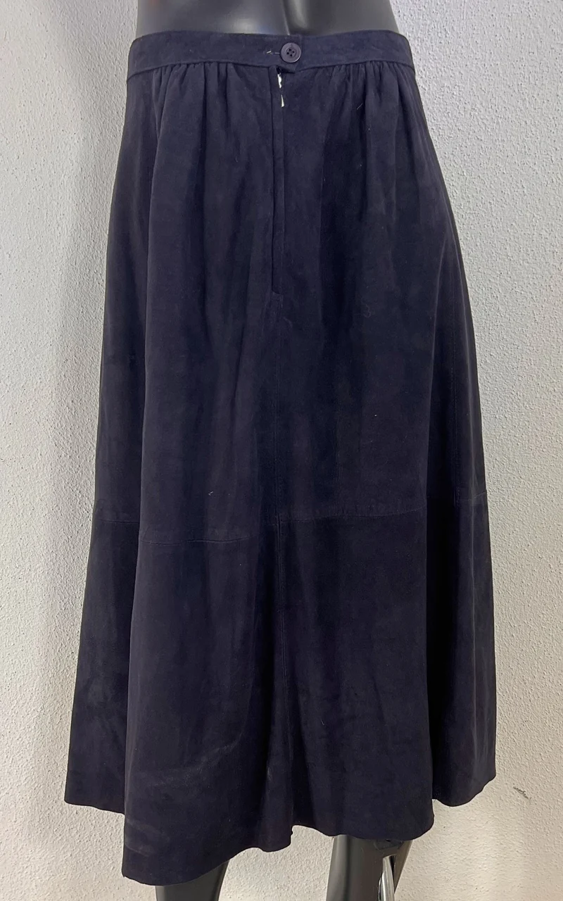 Vintage 70s Darkblue Suede Skirt