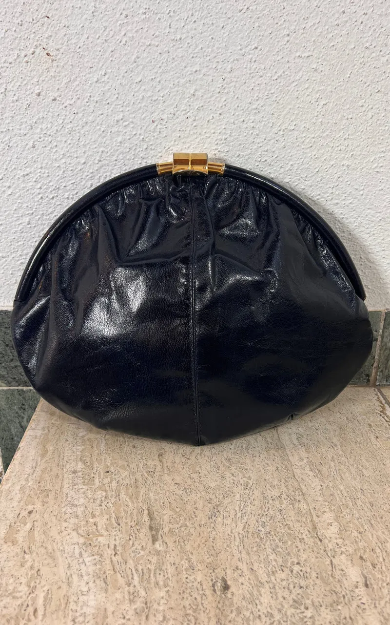 Vintage 70s Darkblue Rodo Italy Clutch Bag
