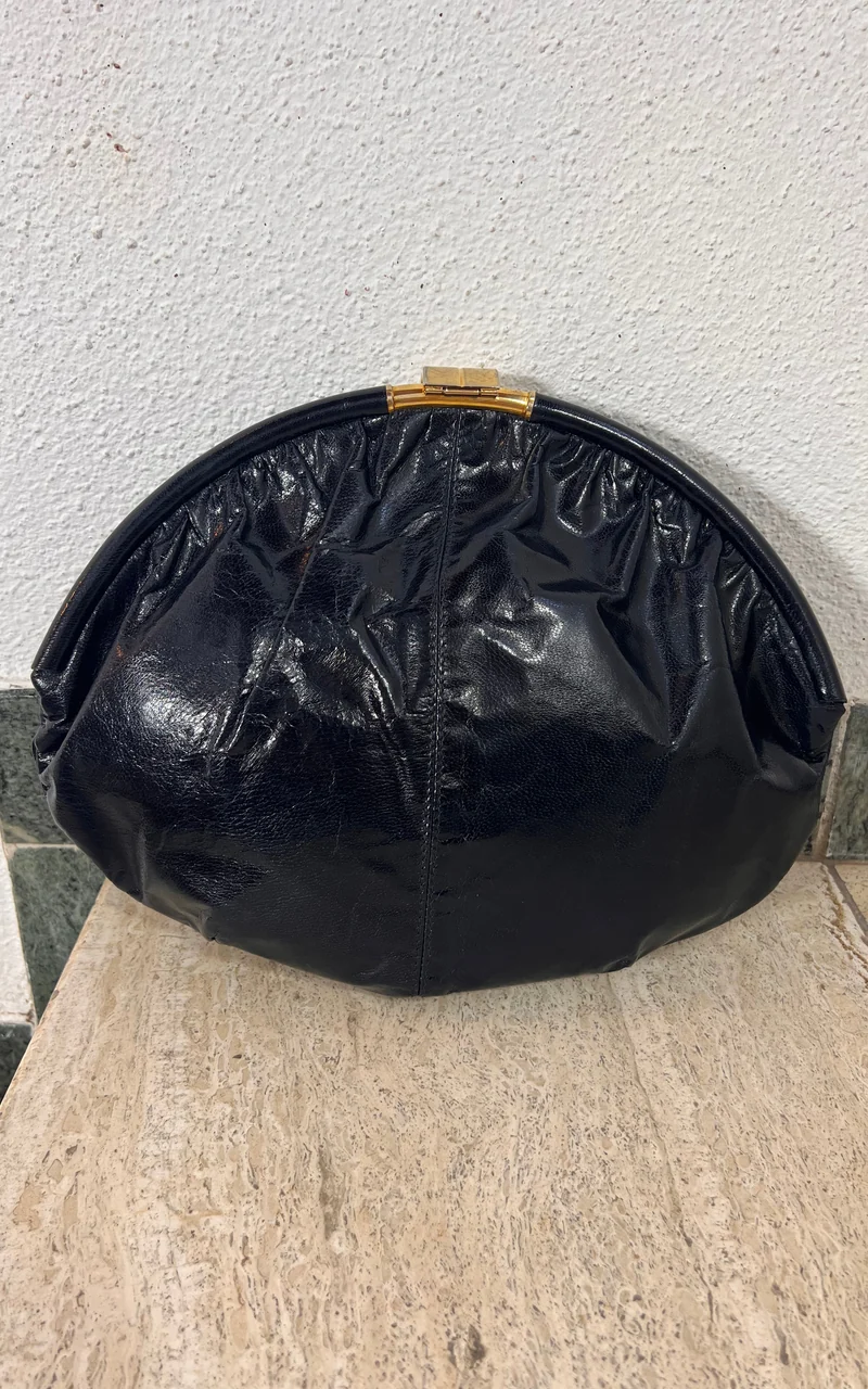 Vintage 70s Darkblue Rodo Italy Clutch Bag