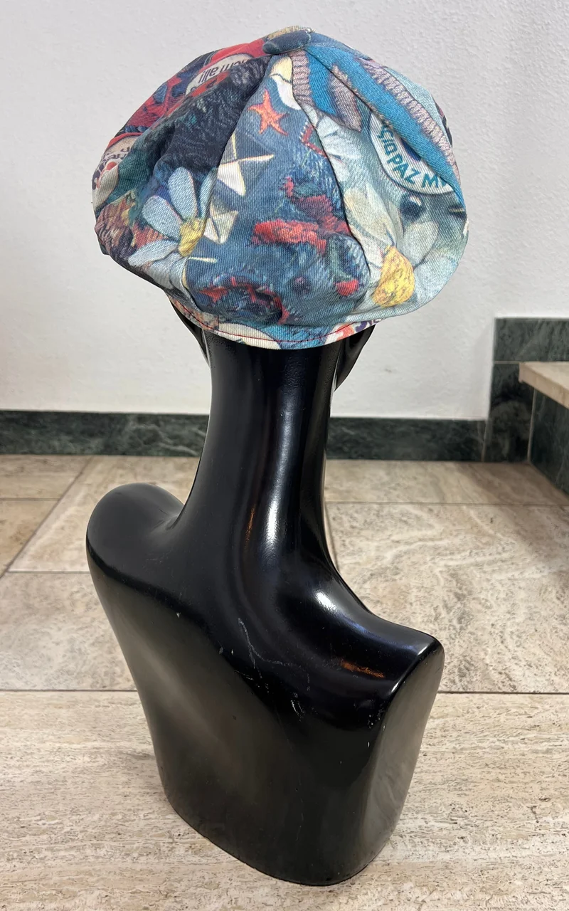 Vintage Modzart London Memphis Print Baker Boy Hat - New Old Stock