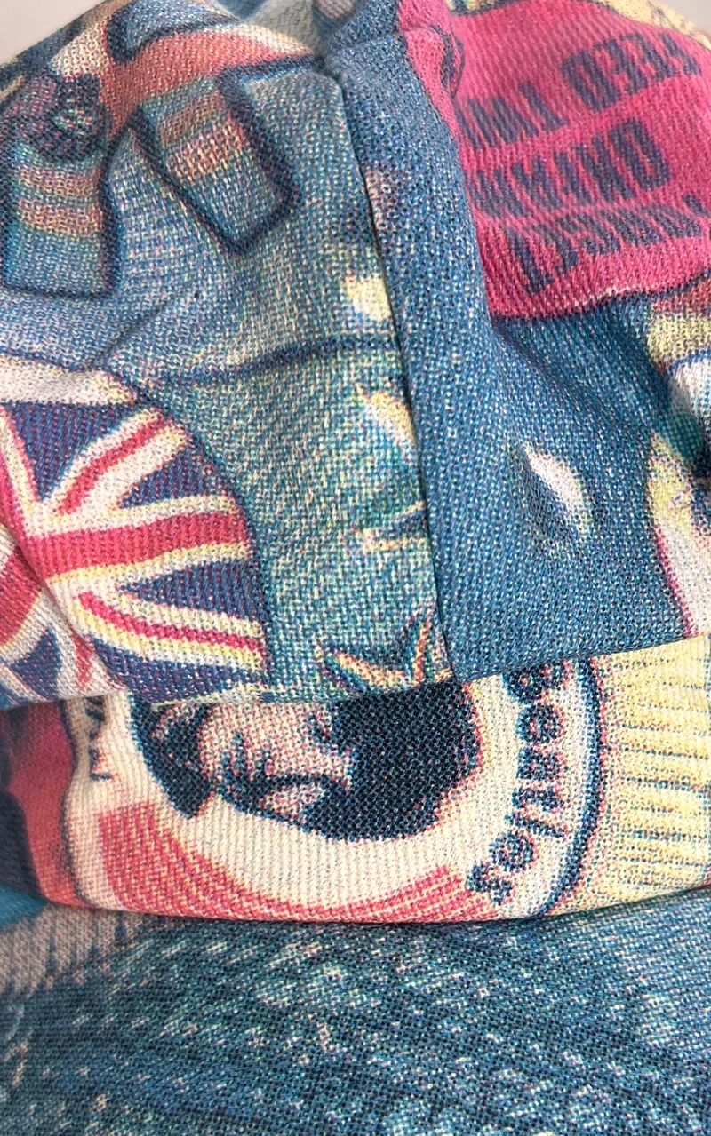 Vintage Modzart London Memphis Print Baker Boy Hat - New Old Stock