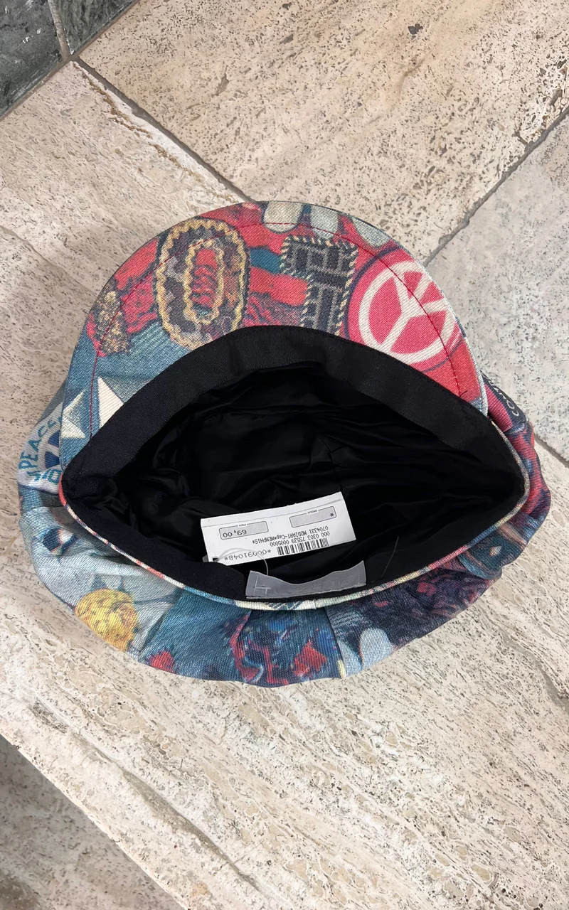 Vintage Modzart London Memphis Print Baker Boy Hat - New Old Stock