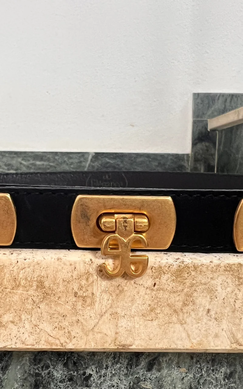 Vintage 90s Elegance Paris Skinny Suede Belt